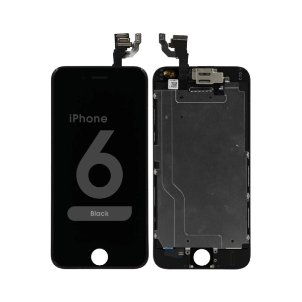 Complete Assembly - LCD Screen and Digitizer Assembly for iPhone 6 (Front Camera / Prox Sensor / Earspeaker Pre-Installed) (Black)
