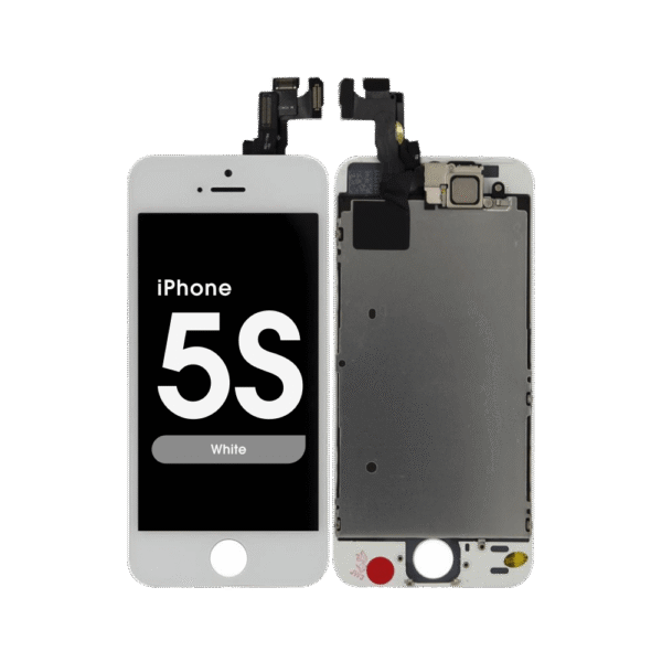 Complete Assembly - LCD Screen and Digitizer Assembly for iPhone 5S (Front Camera / Prox Sensor / Earspeaker Pre-Installed) (White)