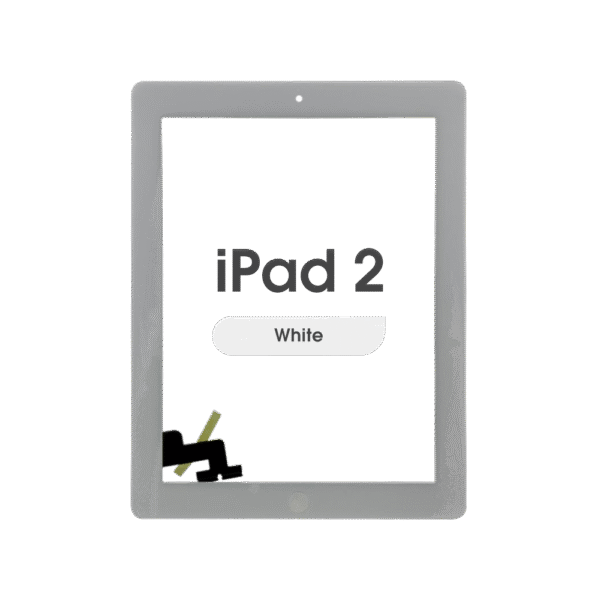 Glass and Digitizer Touch Panel w/ Home Button for iPad 2 (White)