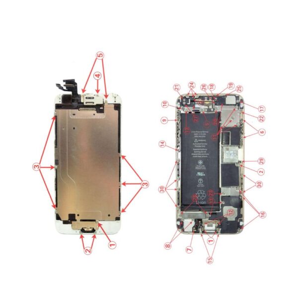 Bulk Screw Sets w/ Screw Position Map for iPhone 6
