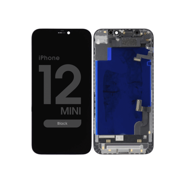 OLED Screen and Digitizer Assembly w/ Ear Speaker w/ Proximity Sensor for iPhone 12 Mini (Pairable) (Black)