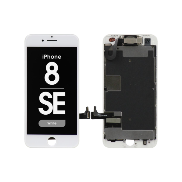 Complete Assembly - LCD Screen and Digitizer Assembly for iPhone 8 (Front Camera / Prox Sensor / Earspeaker Pre-Installed) (White)