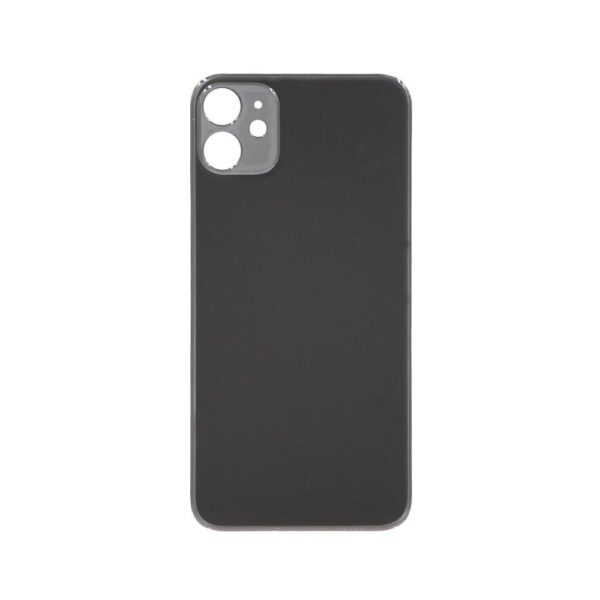 Glass Back Cover for iPhone 11 (No Logo) (Black)