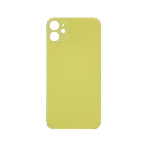 Glass Back Cover for iPhone 11 (No Logo) (Yellow)