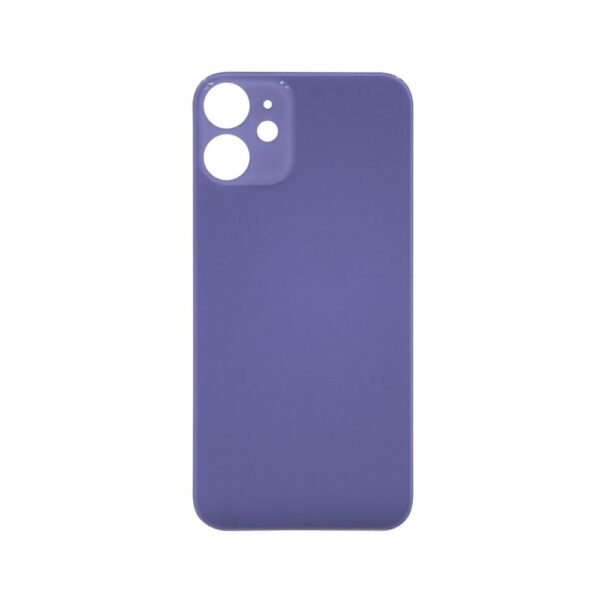 Glass Back Cover for iPhone 12 Mini (No Logo) (Purple)