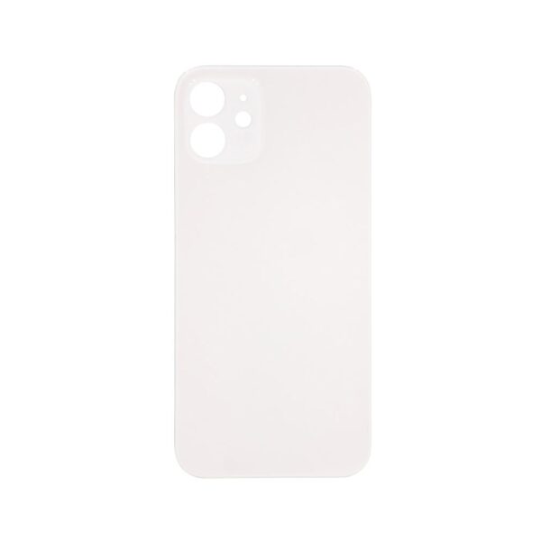 Glass Back Cover for iPhone 12 Mini (No Logo) (White)