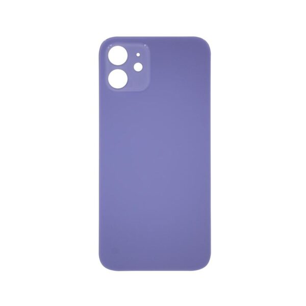 Glass Back Cover for iPhone 12 (No Logo) (Purple)