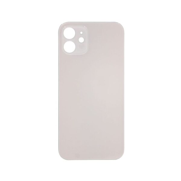 Glass Back Cover for iPhone 12 (No Logo) (White)