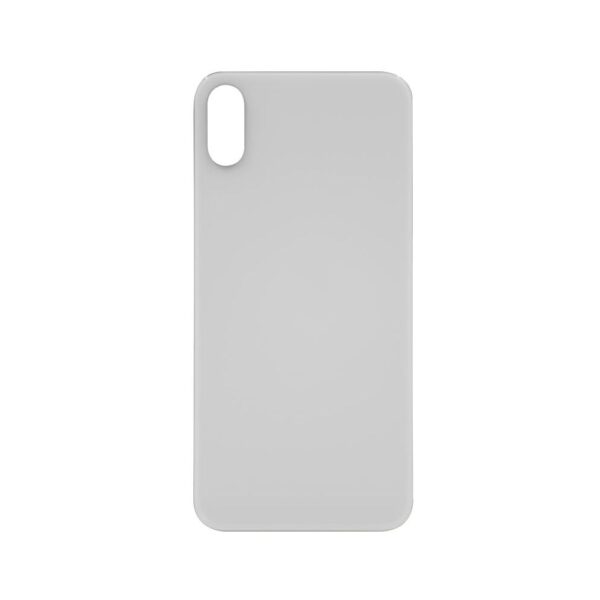 Glass Back Cover for iPhone XS Max (No Logo) (Silver)
