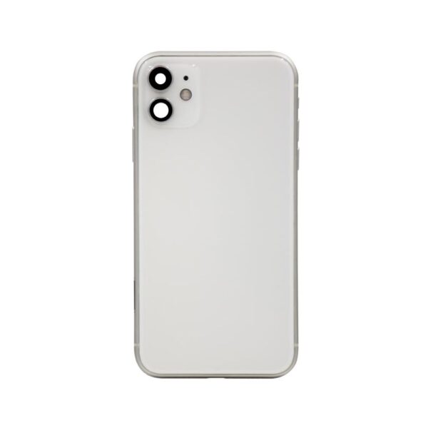 Glass Back Cover w/ Housing for iPhone 11 (No Logo) (White)