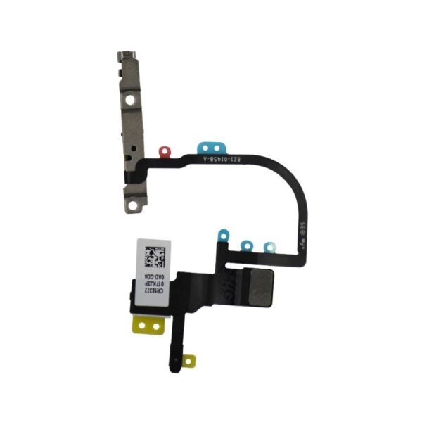 Power Button / Camera Flash LED / Noise Reduction Mic Flex w/ Metal Plate for iPhone XS Max