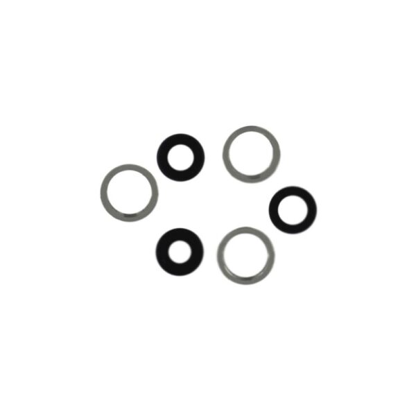Premium - Rear Camera Lens w/ Rings for iPhone 12 Pro Max (Silver)