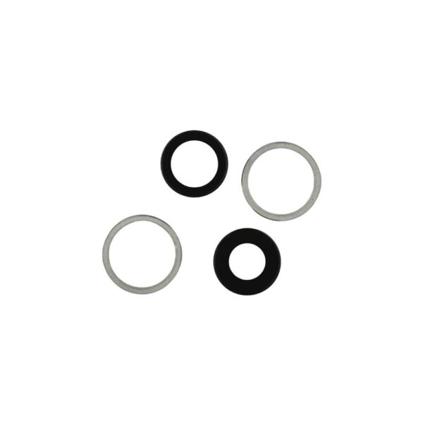 Rear Camera Lens w/ Rings for iPhone 12 Mini (White)