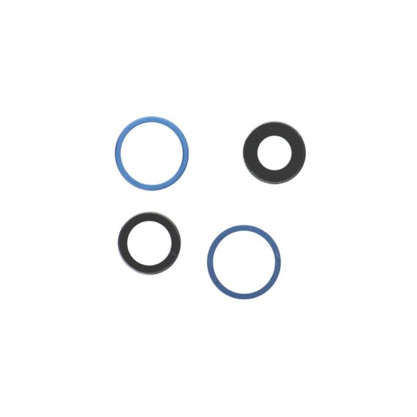 Rear Camera Lens w/ Rings for iPhone 12 Mini (Blue)