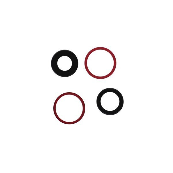 Premium - Rear Camera Lens w/ Rings for iPhone 12 Mini (Red)