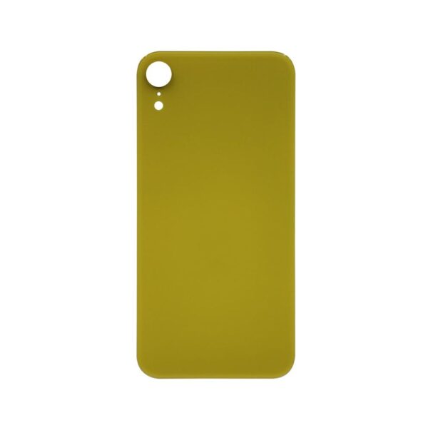 Glass Back Cover for iPhone XR (No Logo) (Yellow)