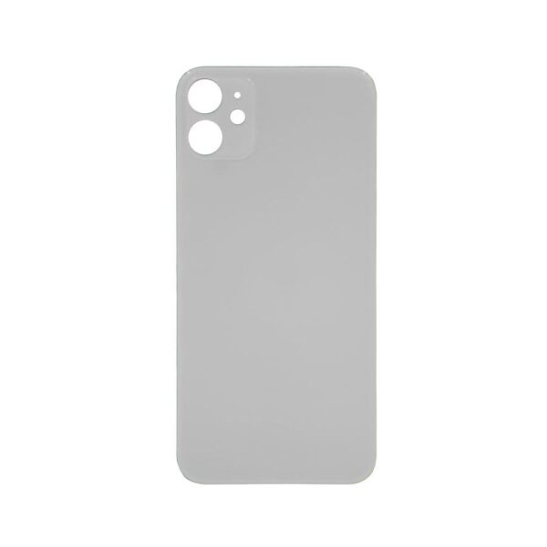 Replacement Glass Back Cover White - NO LOGO for iPhone 11