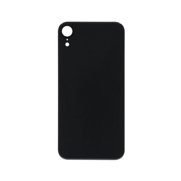 Glass Back Cover for iPhone XR (No Logo) (Black)