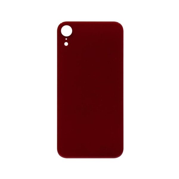 Glass Back Cover for iPhone XR (No Logo) (Red)