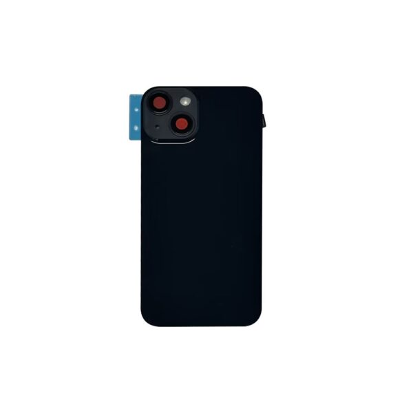Back Glass Cover w/ Wireless NFC w/ Flash Flex / Magnet / Camera Lens / Camera Bezel / Metal Plate for iPhone 14 (Midnight)