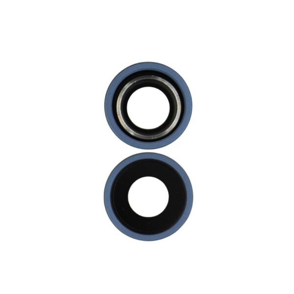 Rear Camera Lens w/ Rings for iPhone 14 Plus (2 Piece Set) (Blue)