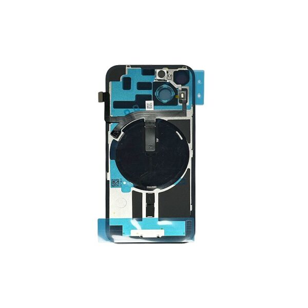 Back Glass w/ Camera Lens / Steel Plate / Wireless NFC Charging MagSafe Magnet / Flashlight Flex for iPhone 14 (No Logo) (Starlight)