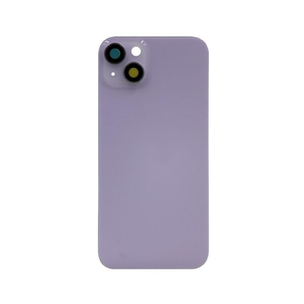 Glass Back Cover w/ Camera Lens for iPhone 14 Plus (No logo) (Purple)