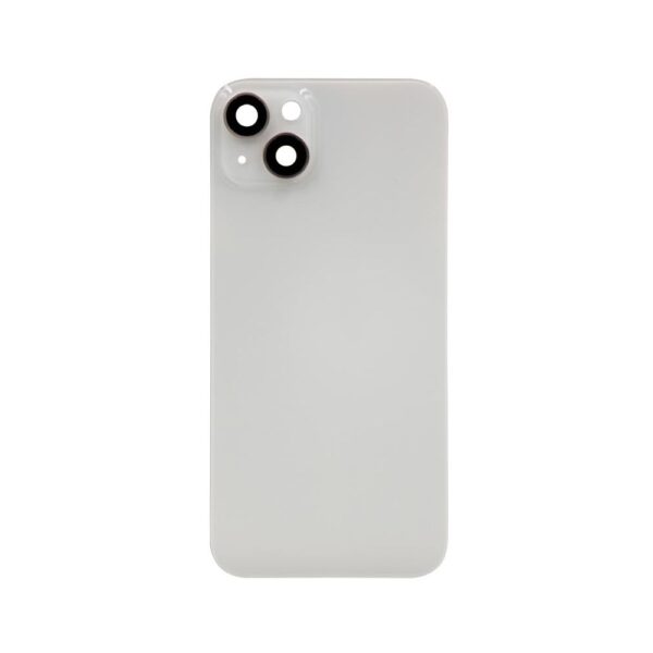 Glass Back Cover w/ Camera Lens for iPhone 14 Plus (No logo) (White)
