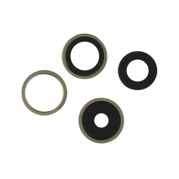 Premium - Rear Camera Lens w/ Rings for iPhone 14 Pro (Gold)