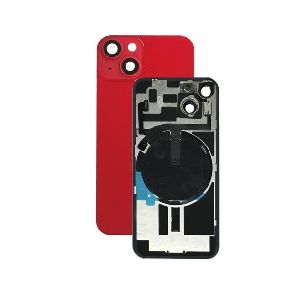 Back Glass w/ Small Parts for iPhone 14 (US Version) (Grade A) (Red)
