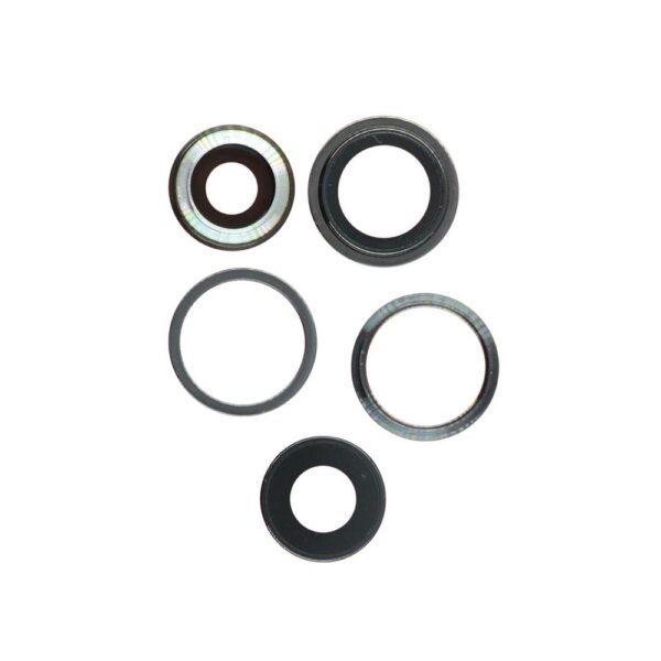 Premium - Rear Camera Lens w/ Rings for iPhone 13 Pro (Real Sapphire) (Graphite)