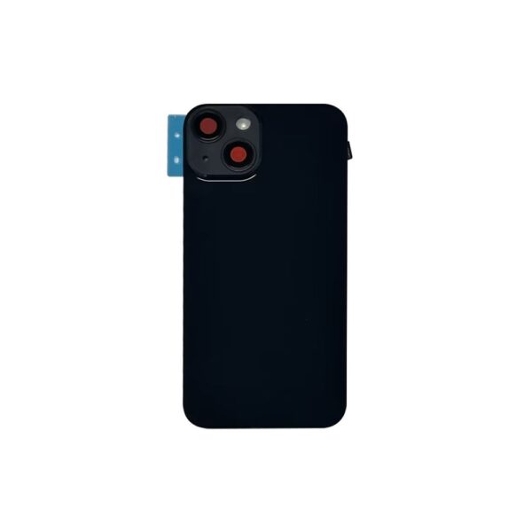Back Glass Cover w/ Wireless NFC w/ Flash Flex / Magnet / Camera Lens / Camera Bezel / Metal Plate for iPhone 14 Plus (Midnight)