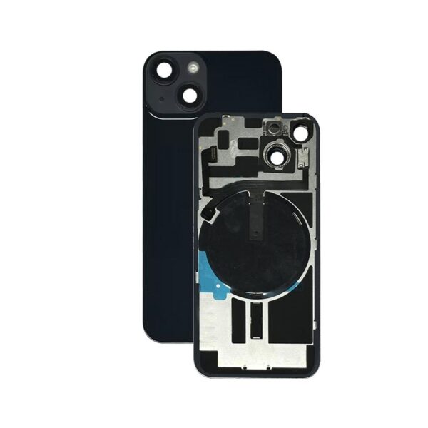 Back Glass w/ Small Parts for iPhone 14 Plus (US Version) (Grade A) (Midnight)