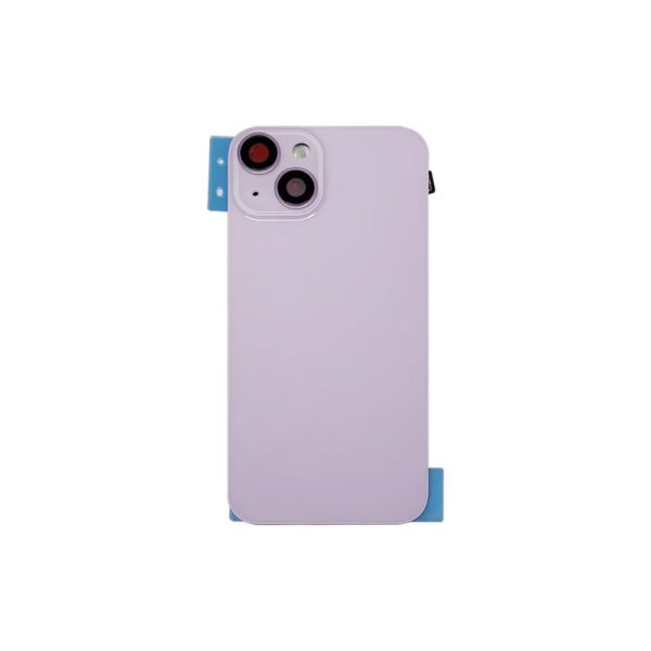 Back Glass Cover w/ Wireless NFC w/ Flash Flex / Magnet / Camera Lens / Camera Bezel / Metal Plate for iPhone 14 Plus (Purple)