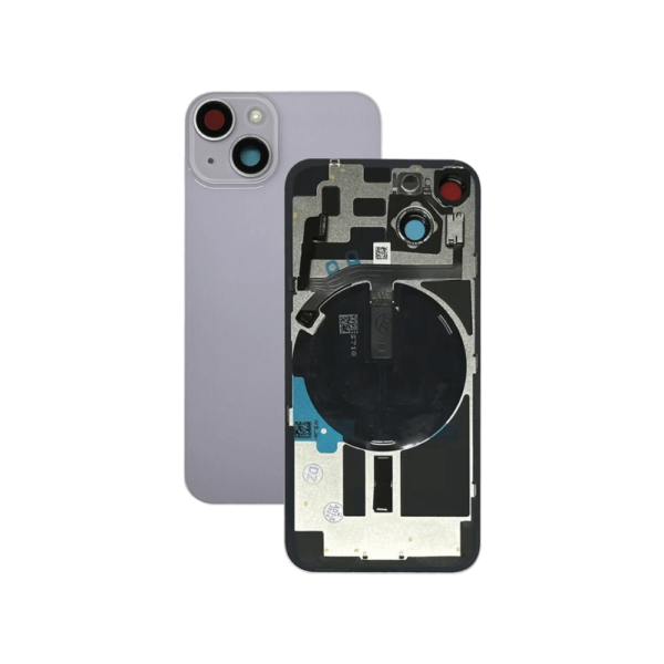 Back Glass w/ Small Parts for iPhone 14 Plus (US Version) (Grade A) (Purple)