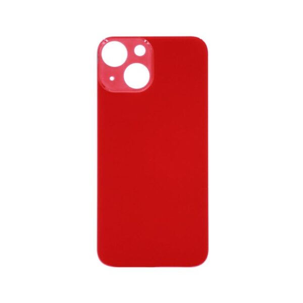 Glass Back Cover for iPhone 13 Mini (No Logo) (Red)