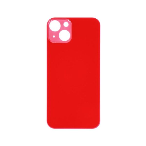 Glass Back Cover for iPhone 13 (No Logo) (Red)