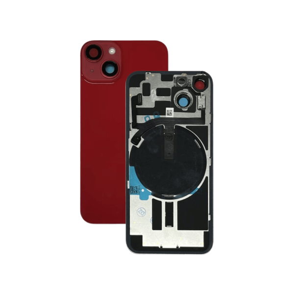 Back Glass w/ Small Parts for iPhone 14 Plus (US Version) (Grade A) (Red)
