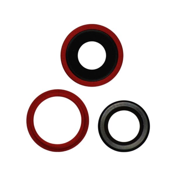 Premium - Rear Camera Lens w/ Rings for iPhone 13 (Real Sapphire) (Red)