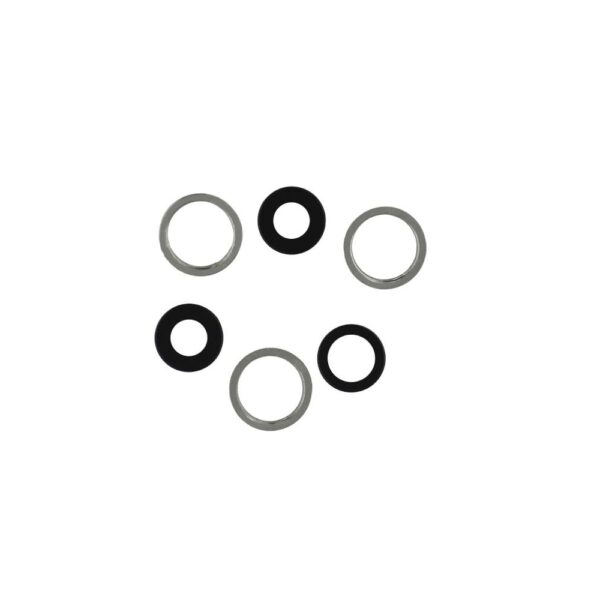 Premium - Rear Camera Lens w/ Rings for iPhone 12 Pro (Silver)