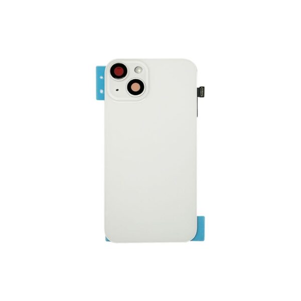 Back Glass Cover w/ Wireless NFC w/ Flash Flex / Magnet / Camera Lens / Camera Bezel / Metal Plate for iPhone 14 Plus (Starlight)
