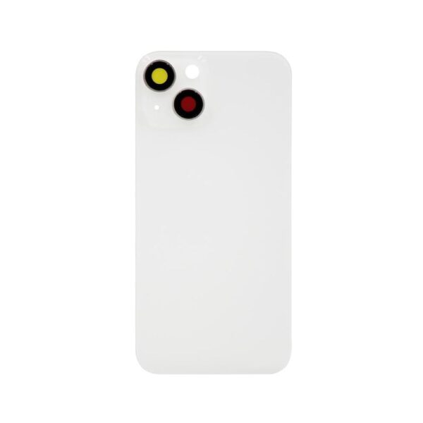 Glass Back Cover w/ Camera Lens for iPhone 14 (No logo) (White)