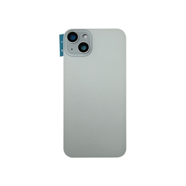 Back Glass w/ Camera Lens / Steel Plate / Wireless NFC Charging MagSafe Magnet for iPhone 15 Plus (No Logo) (Blue)