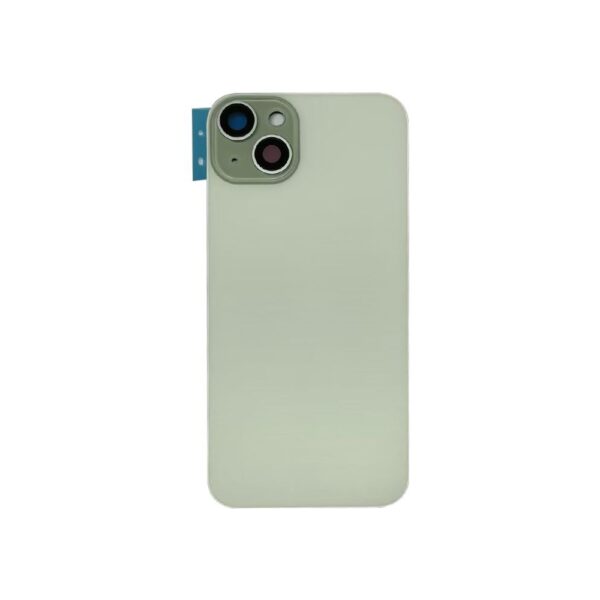 Back Glass w/ Camera Lens / Steel Plate / Wireless NFC Charging MagSafe Magnet for iPhone 15 Plus (No Logo) (Green)