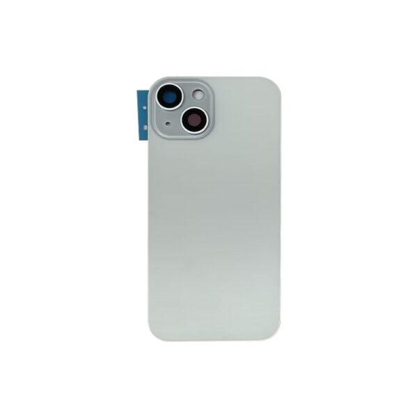 Back Glass w/ Camera Lens / Steel Plate / Wireless NFC Charging MagSafe Magnet for iPhone 15 (No Logo) (Blue)