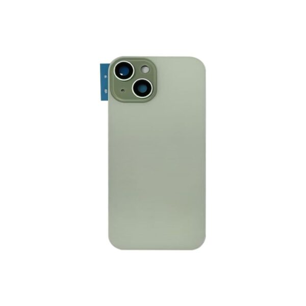 Back Glass w/ Camera Lens / Steel Plate / Wireless NFC Charging MagSafe Magnet for iPhone 15 (No Logo) (Green)