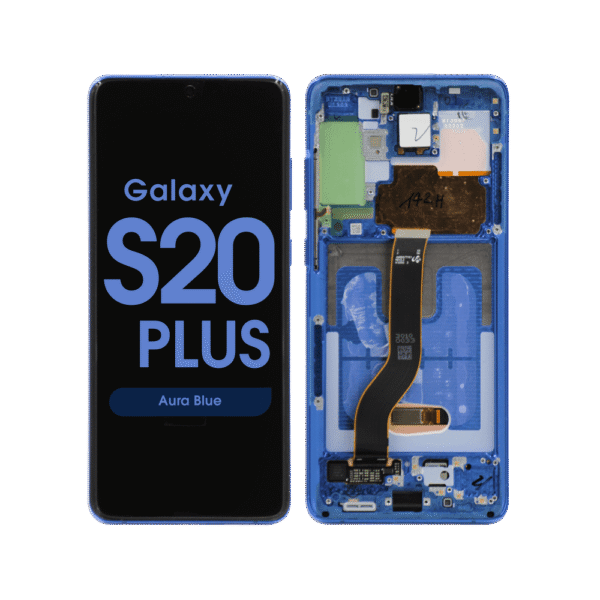 OLED Screen and Digitizer Assembly w/ Frame for Samsung Galaxy S20 Plus (G985) (Aura Blue)