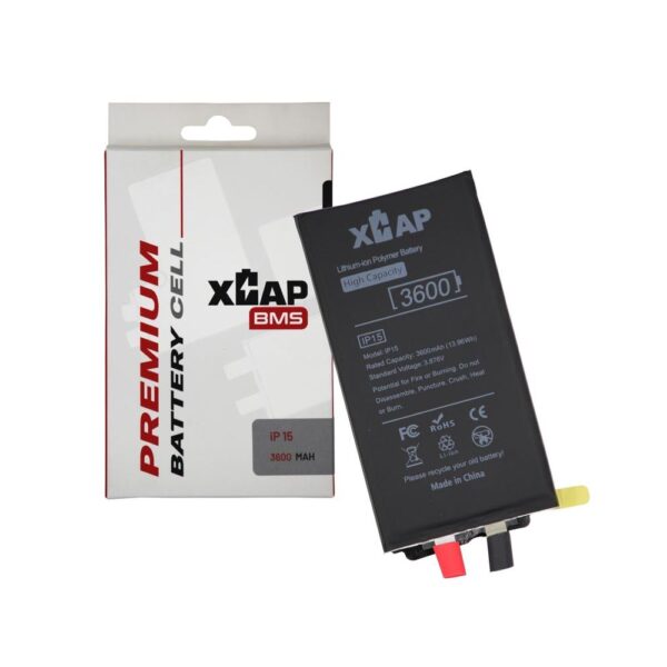 Battery Cell without Flex for iPhone 15 (BMS) (3600 mAh) (Spot Weld Required)
