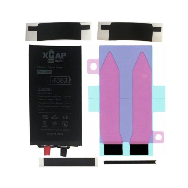 Battery Cell without Flex for iPhone 15 Plus (BMS) (4383 mAh) (Spot Weld Required)