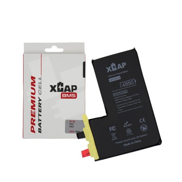 Battery Cell without Flex for iPhone 15 Pro Max (BMS) (4850 mAh) (Spot Weld Required)